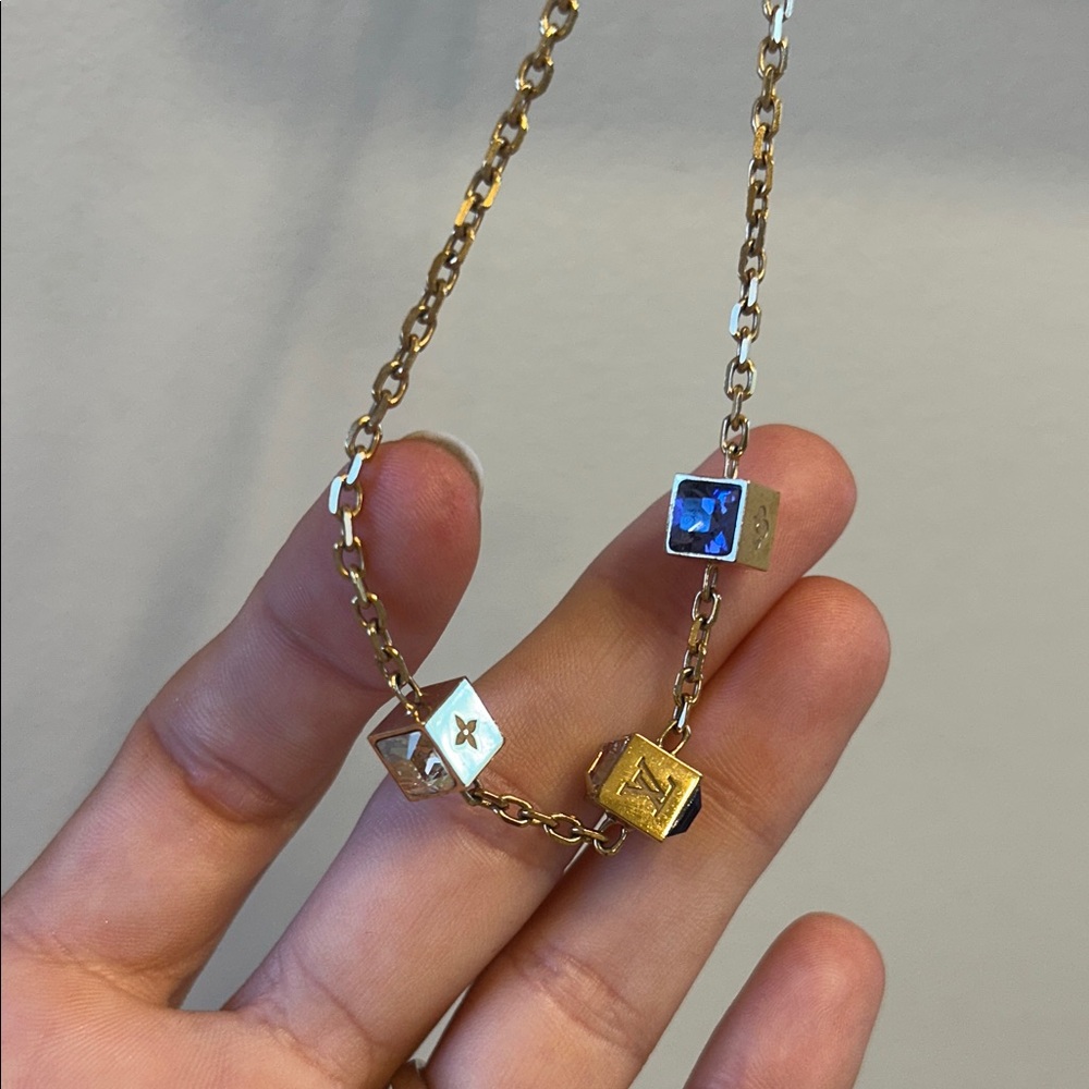 Louis Vuitton gamble chocker necklace.